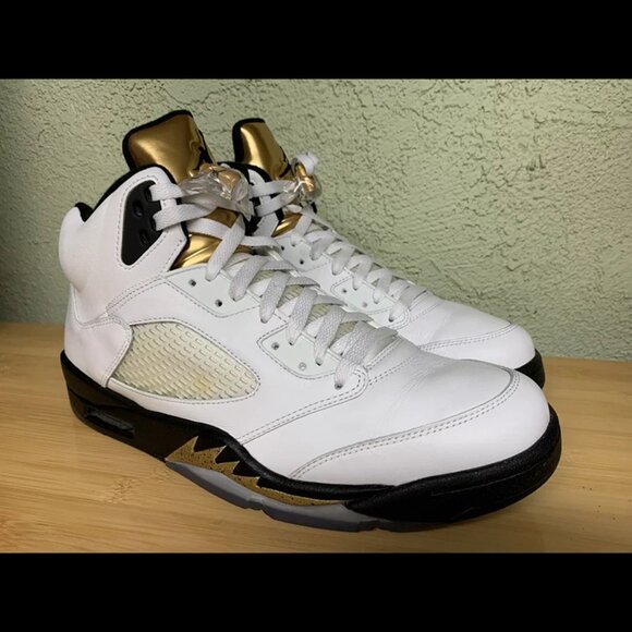 RARE 🚀Nike Air Jordan‎ 5 Retro Olympic Size 13 VNDS - Picture 2 of 10